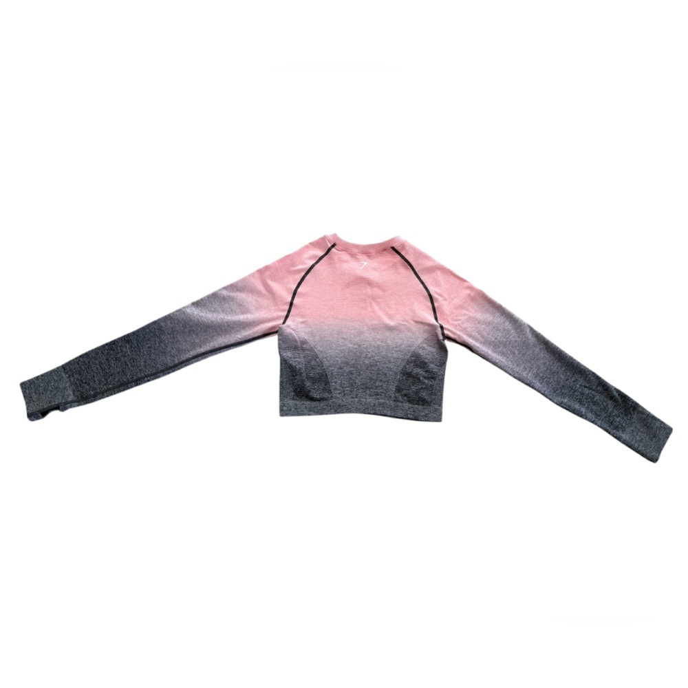 Gymshark Ombre Long Sleeve Crop Top - Size M - Picture 7 of 10